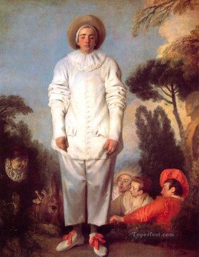 pierot Jean Antoine Watteau clásico rococó Pinturas al óleo